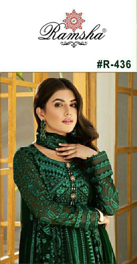 RAMSHA R-436 HIT DESIGN BY RAMSHA DESIGNER NET PAKISTANI DRESSES