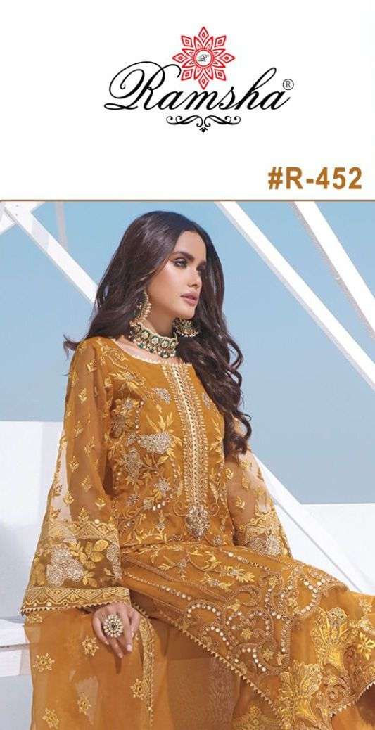 RAMSHA R-452 HIT DESIGN BY RAMSHA DESIGNER NET PAKISTANI DRESSES