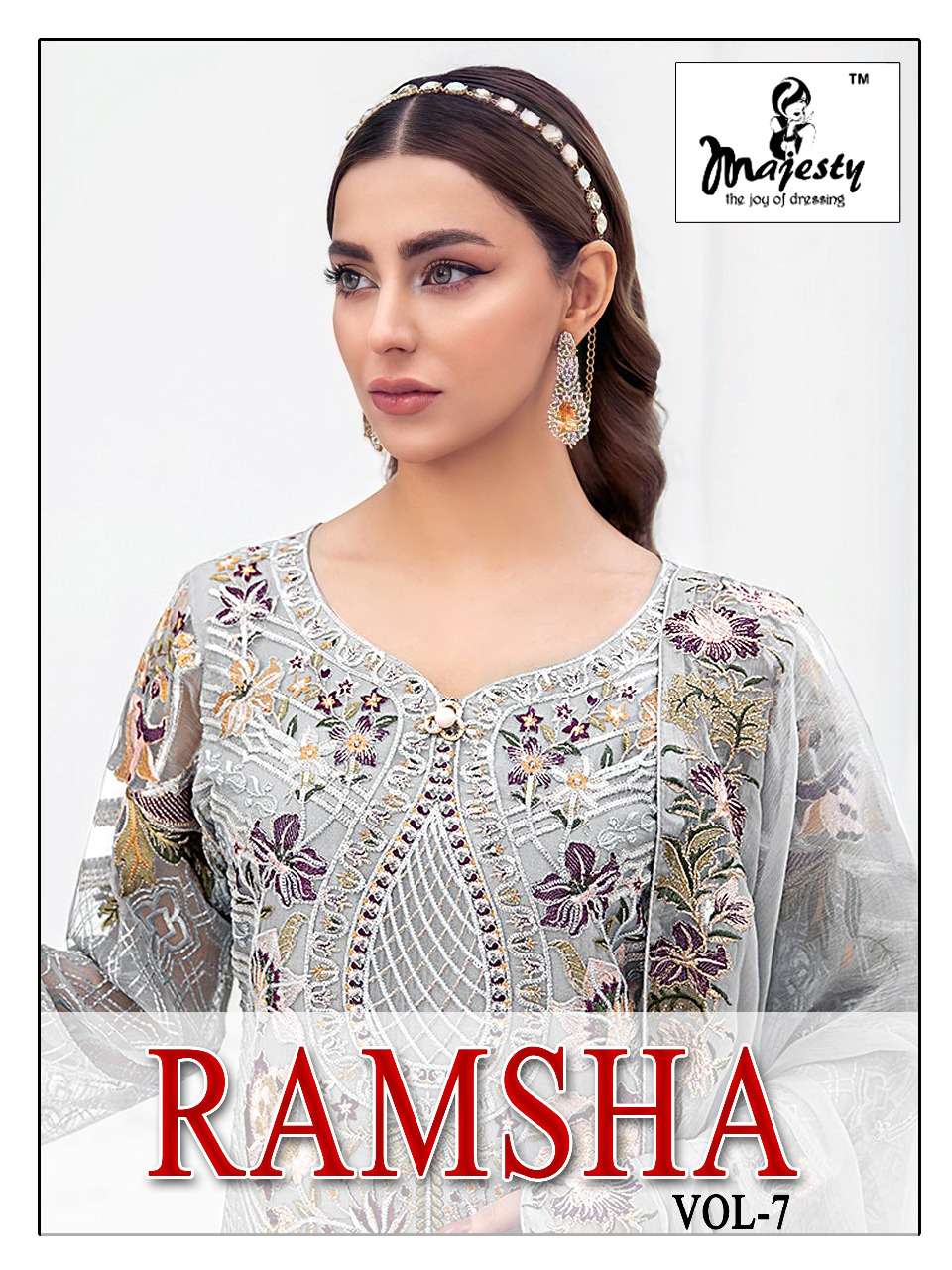 RAMSHA VOL-7 BY MAJESTY DESIGNER FAUX GEORGETTE DRESSES