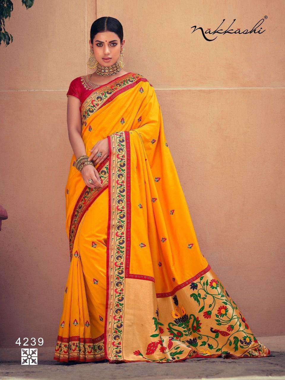 RIVA BY NAKKASHI 4238 TO 4246 SERIES HEAVY TWO TONE SILK SAREES