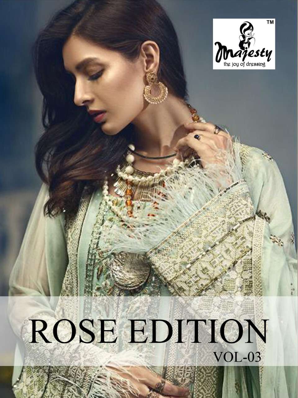 ROSE EDITION VOL-3 BY MAJESTY DESIGNER FAUX GEORGETTE DRESSES