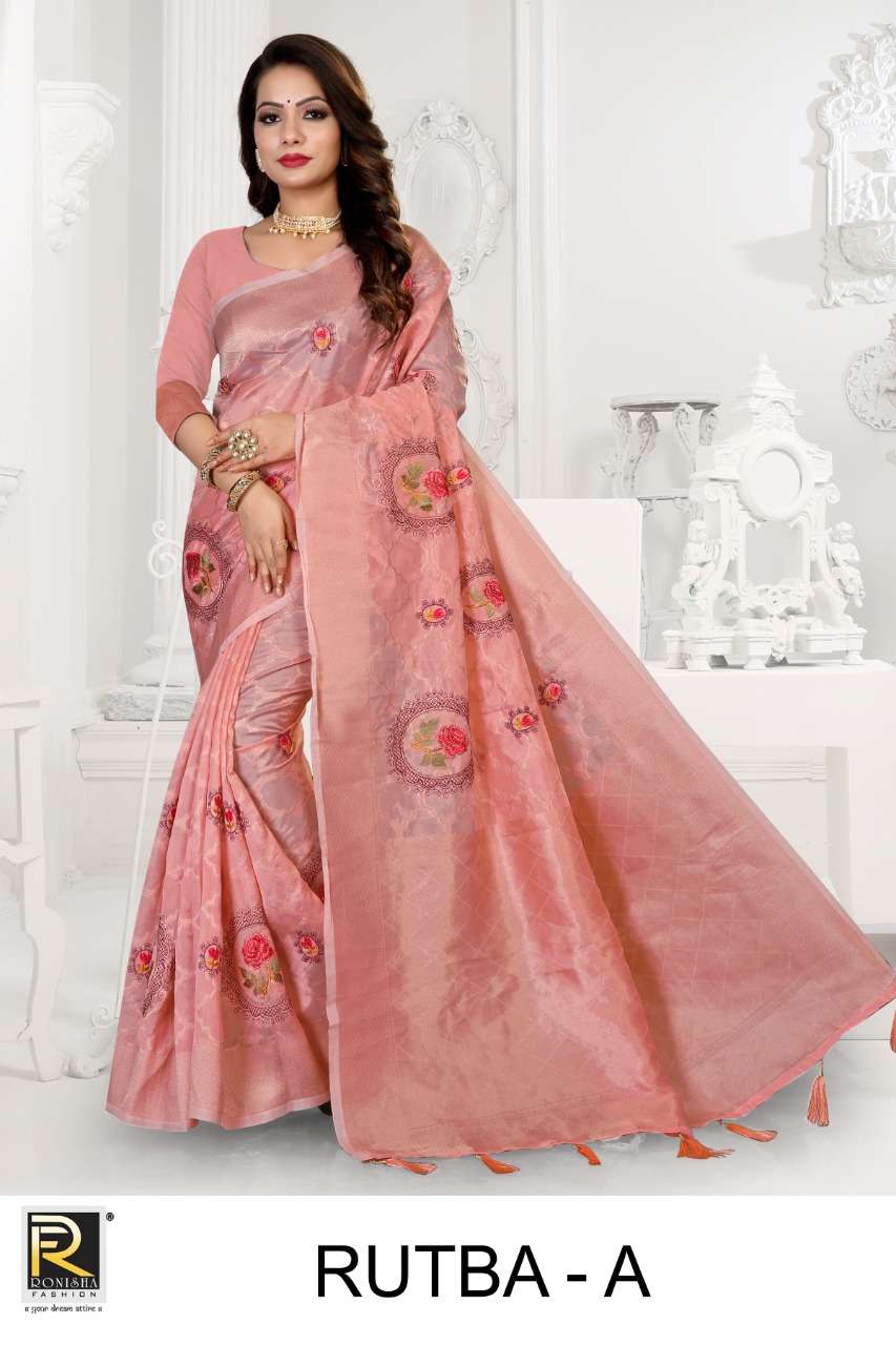 RUTBA BY RONISHA FASHION DESIGNER ORGANZA SAREES