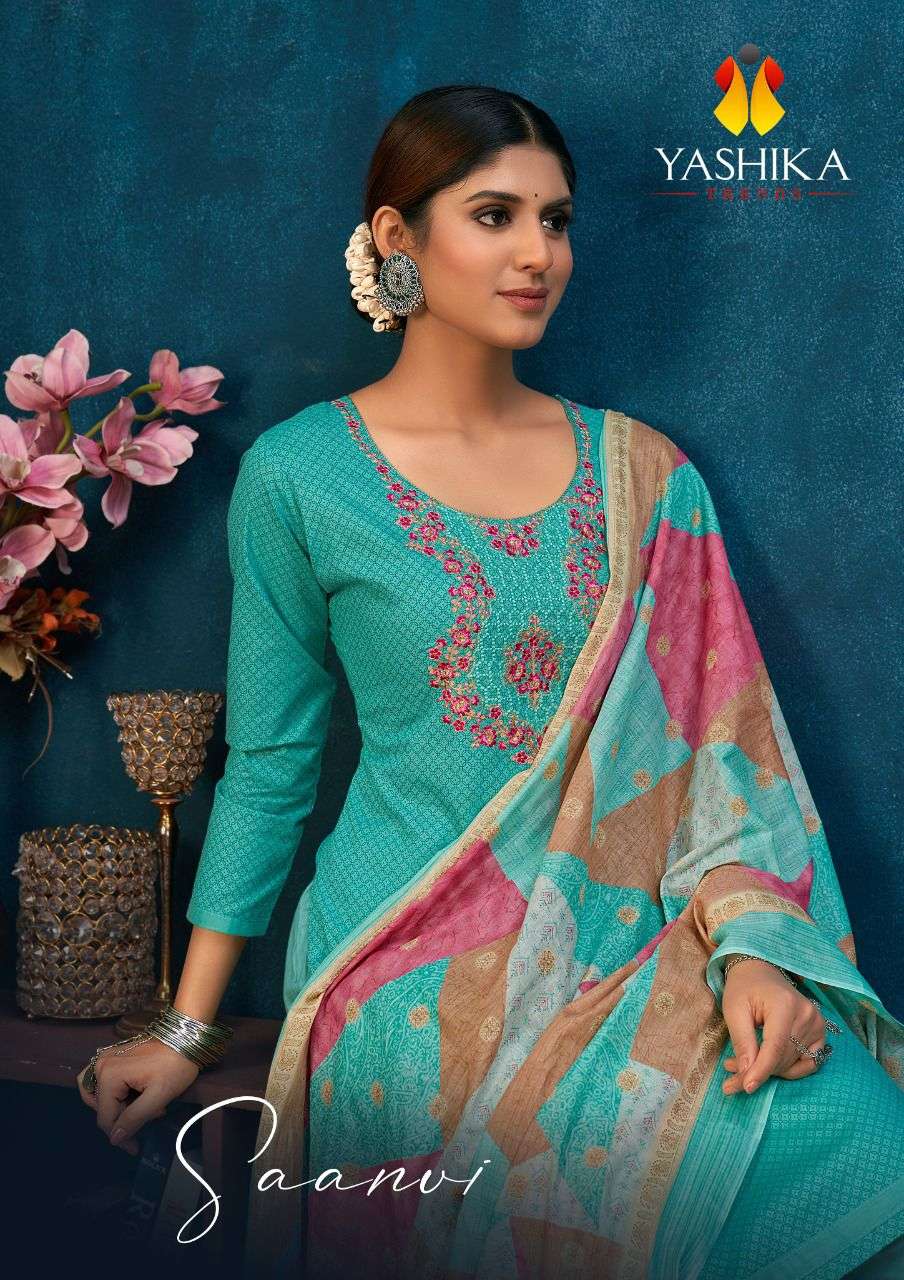 SAANVI BY YASHIKA TRENDS 1001 TO 1008 SERIES COTTON PRINTED DRESSES