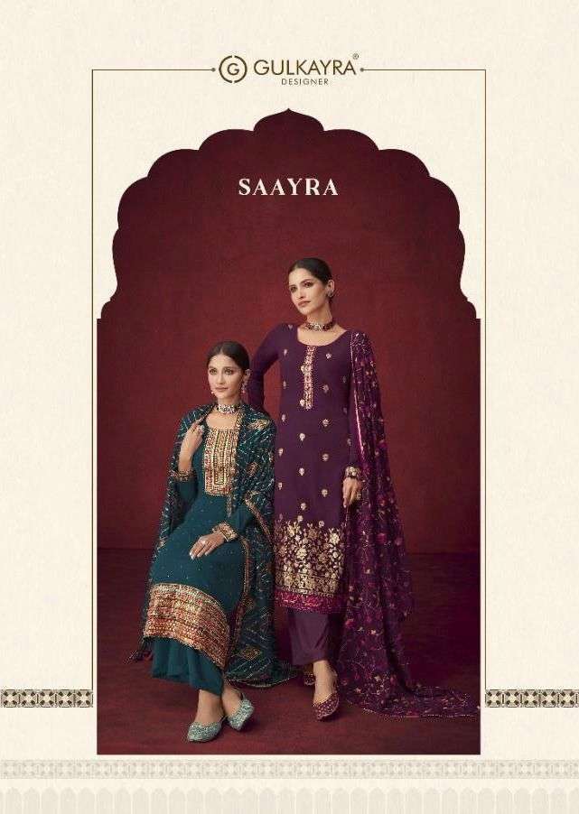 SAAYRA BY GULKAYRA 7101 TO 7105 SERIES PURE GEORGETTE DRESSES