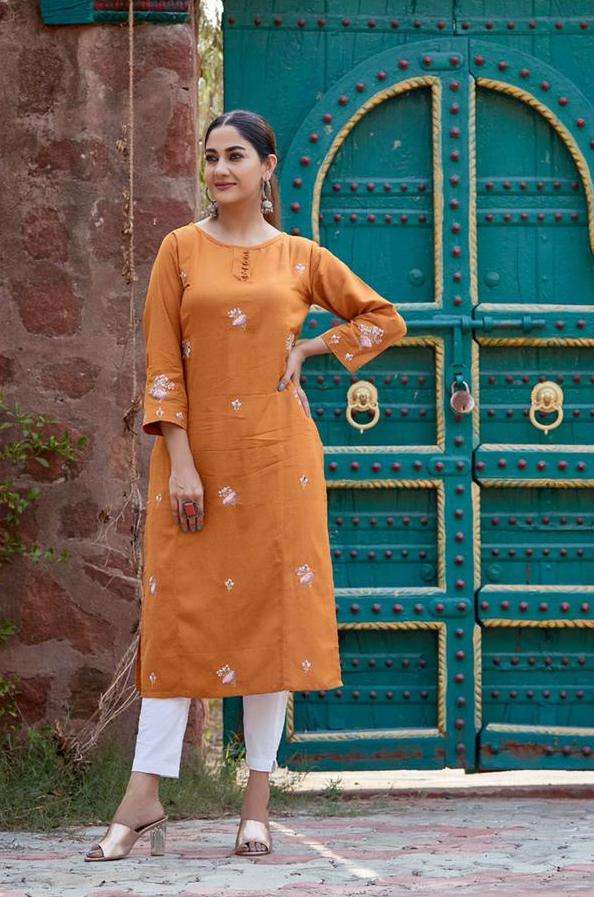 SAMANTHA BY ASLIWHOLESALE 01 TO 08 SERIES DESIGNER COTTON KURTIS