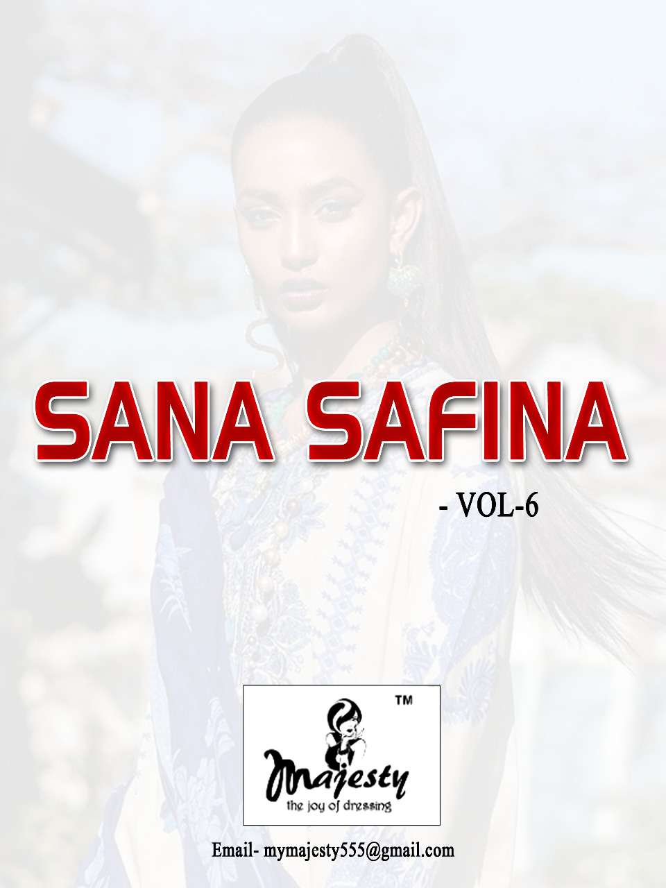 SANA SAFINA VOL-6 BY MAJESTY 6001 TO 6006 SERIES DESIGNER COTTON DRESSES