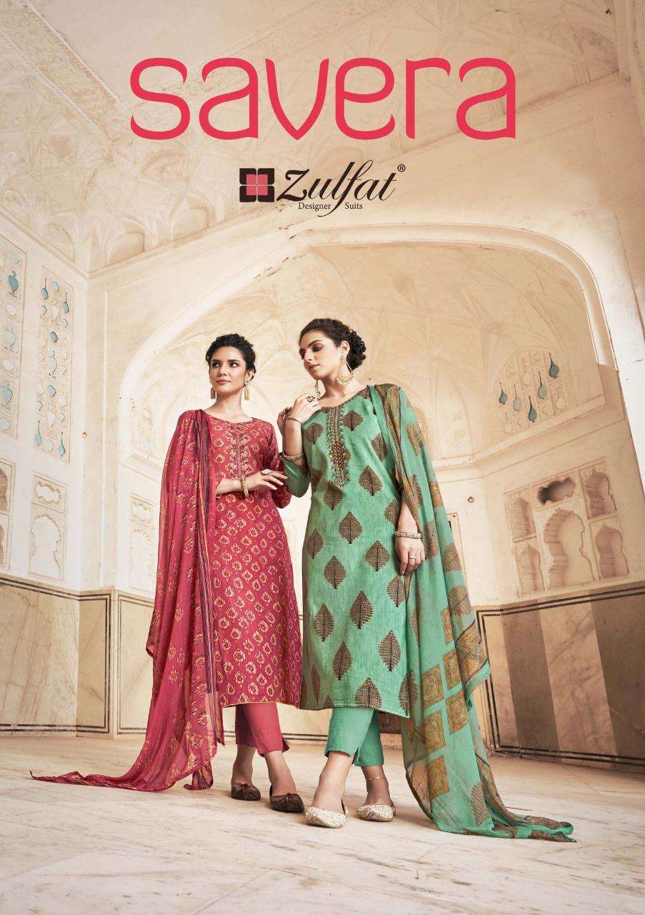 SAVERA BY ZULFAT 396-001 TO 396-010 SERIES DESIGNER COTTON DRESSES