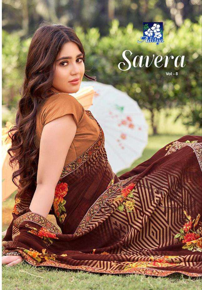 SAVERA VOL-8 BY ADITYA 1127 TO 1136 SERIES GEORGETTE SAREES