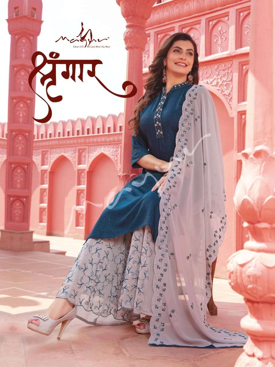 SHRINGAR BY MAYUR 101 TO 106 SERIES DESIGNER RAYON SILK DRESSES