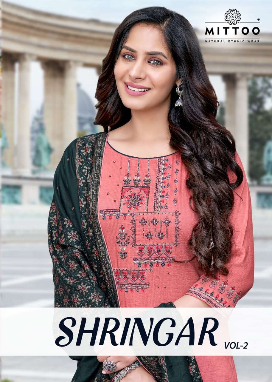 SHRINGAR VOL-2 BY MITTOO 4007  TO 4012 SERIES DESIGNER VISCOSE DRESSES