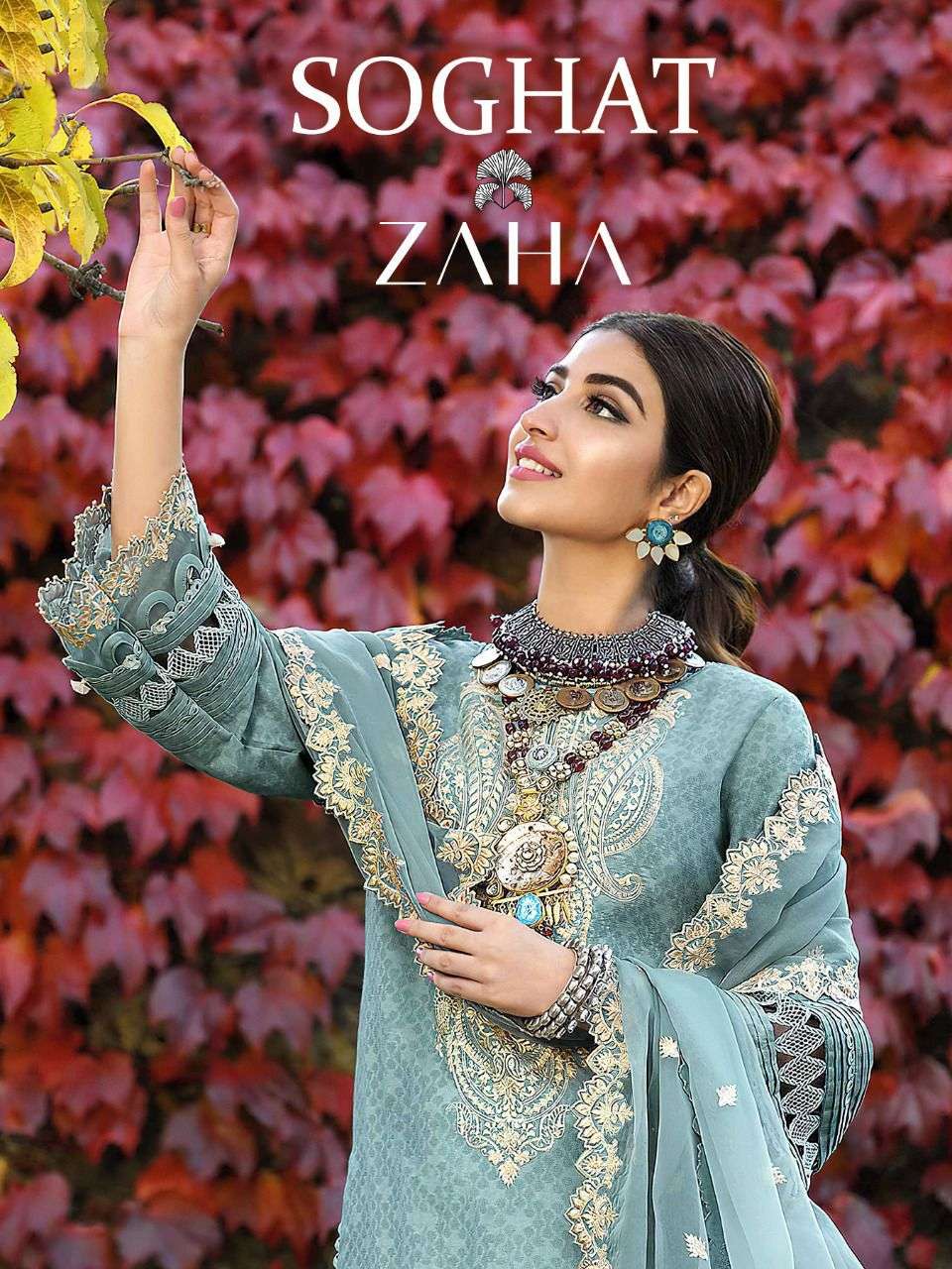 SOGHAT BY ZAHA 10021 TO 10024 SERIES GEORGETTE PAKISTANI DRESSES