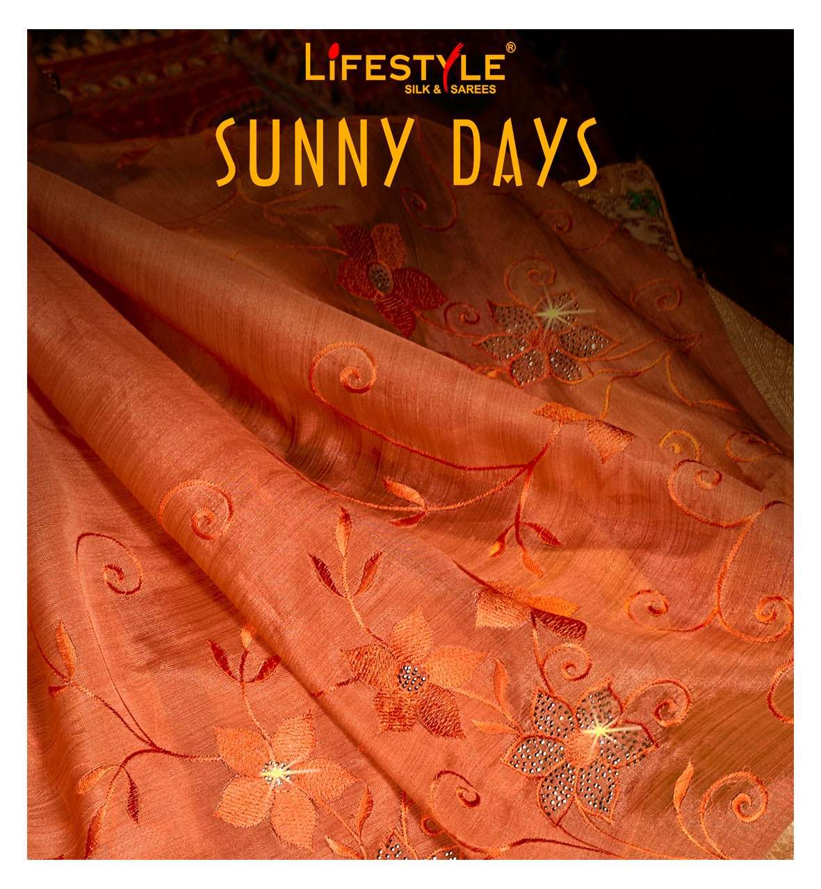 SUNNY DAYS BY LIFESTYLE 79861 TO 79866 SERIES DESIGNER ORGANZA SAREES