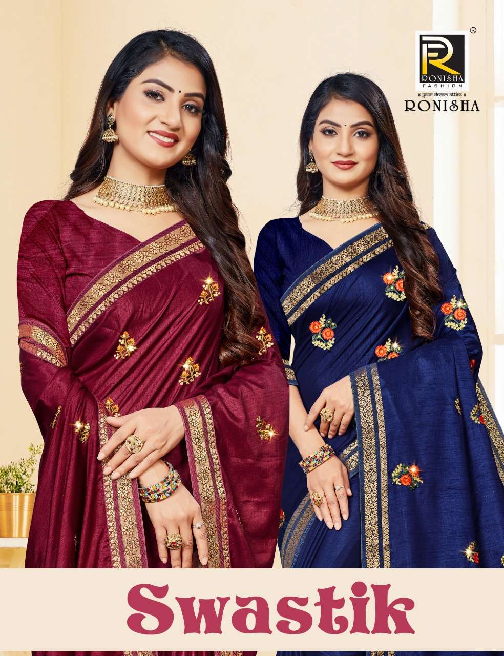 SWASTIK BY RONISHA FASHION 1001 TO 1008 SERIES DESIGNER SILK SAREES