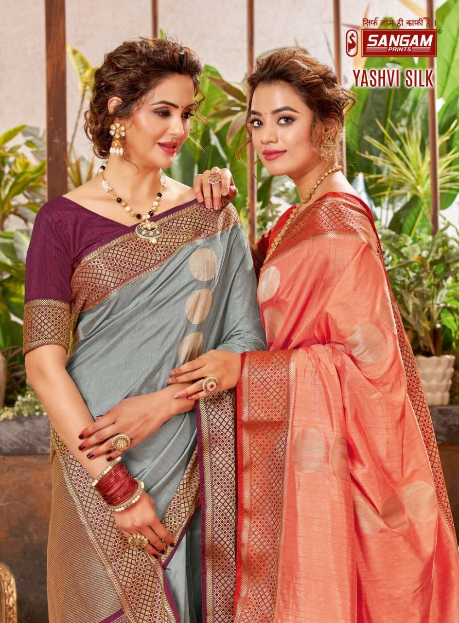 YASHVI SILK BY SANGAM PRINTS 1001 TO 1006 SERIES SILK SAREES