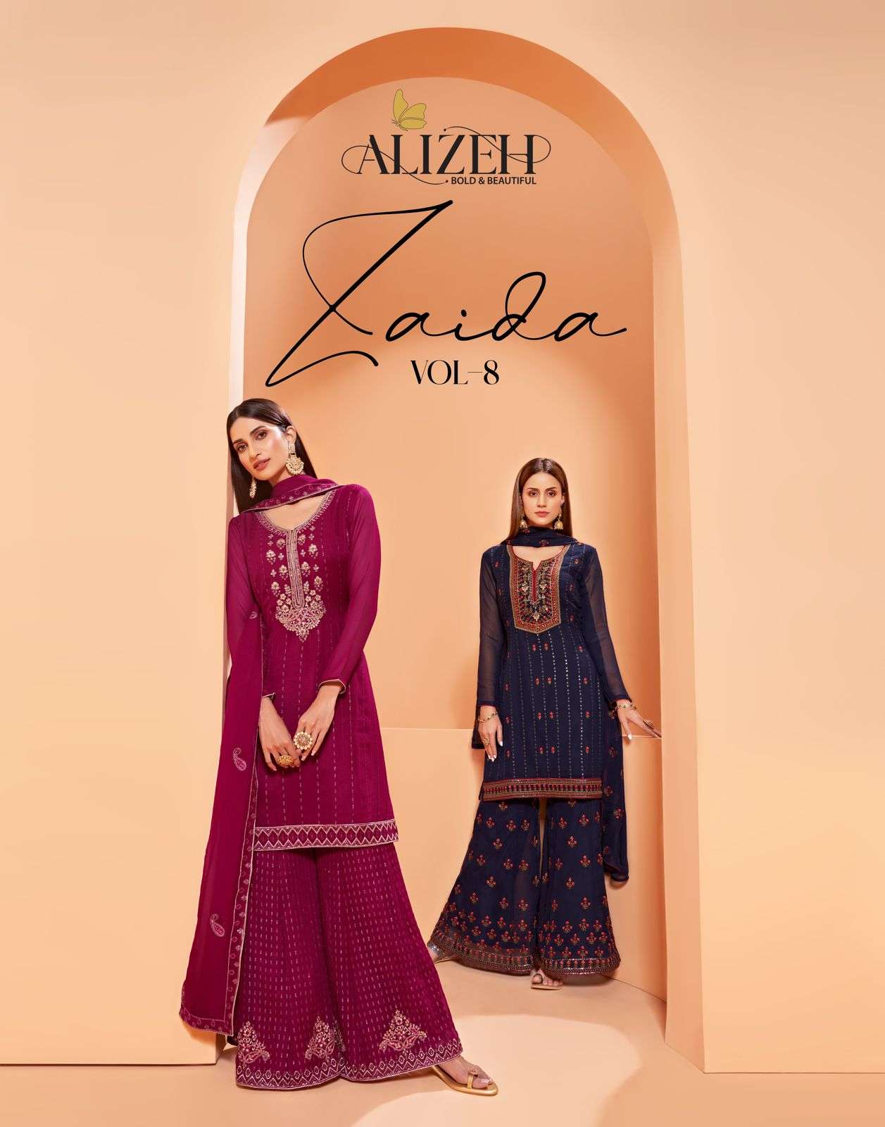 ZAIDA VOL-8 BY ALIZEH 2031 TO 2034 SERIES ALIZEH GEORGETTE DRESSES