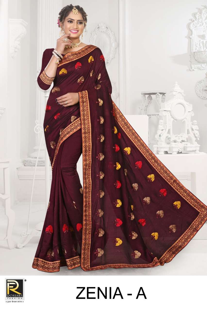 ZENIA BY RONISHA FASHION DESIGNER VICHITRA SILK SAREES