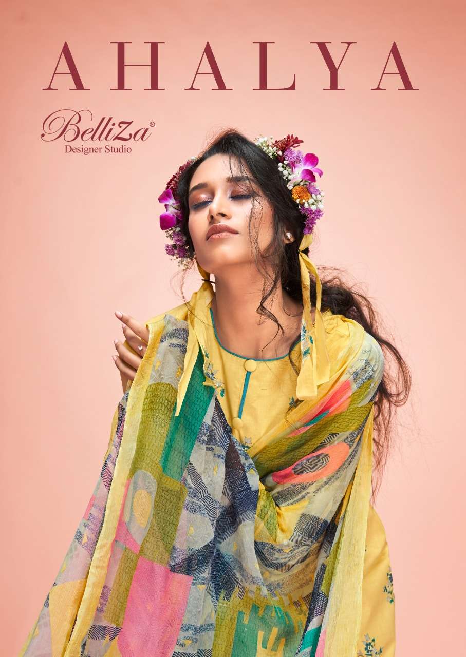 AHALYA BY BELLIZA 599-001 TO 599-010 SERIES COTTON DRESSES