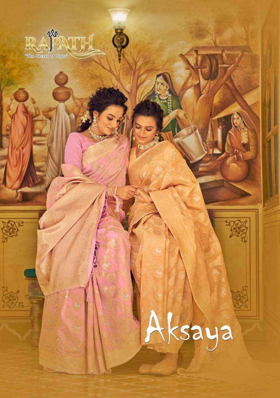 AKSAYA BY RAJPATH 9301 TO 9306 SERIES PURE LINEN WEAVING SAREES