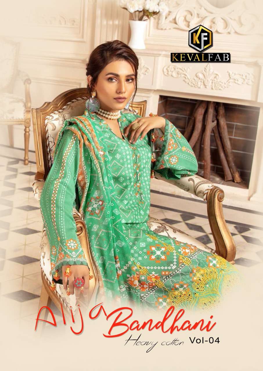 ALIJA BANDHANI VOL-4 BY KEVAL FAB 4001 TO 4006 SERIES COTTON DRESSES