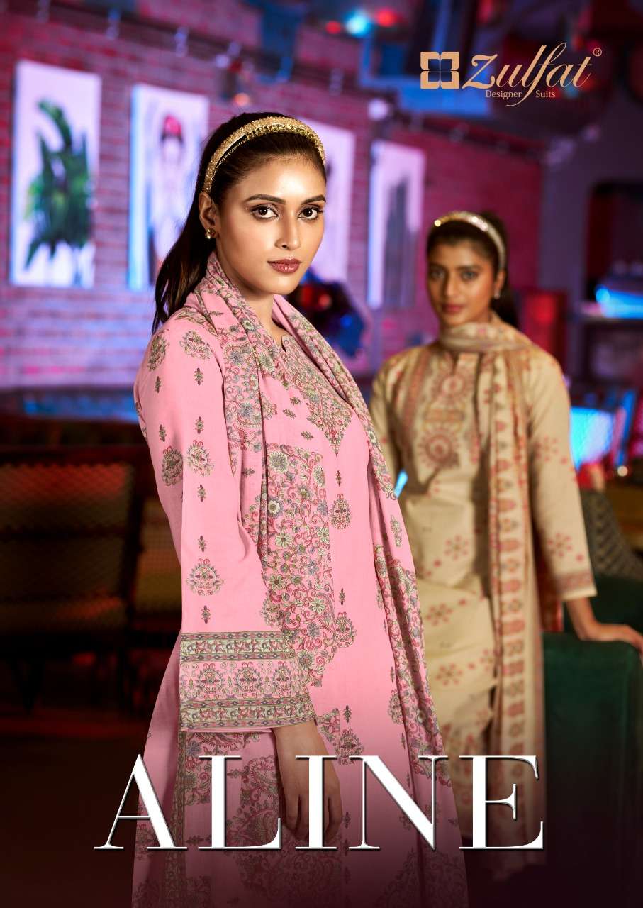 ALINE BY ZULFAT 403-001 TO 403-010 SERIES PURE COTTON PRINTED DRESSES