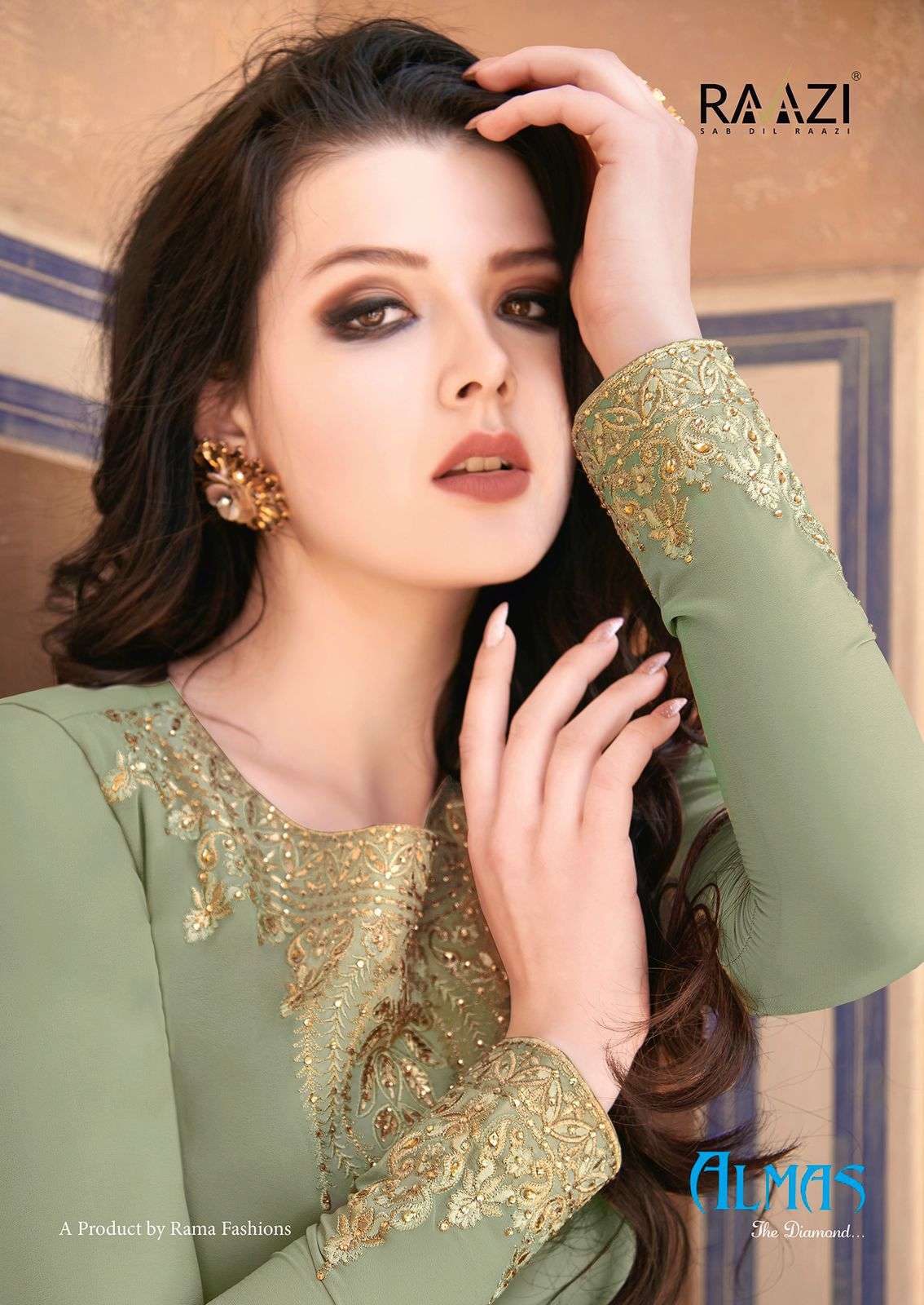 ALMAS BY RAAZI 20053 TO 20056 SERIES DESIGNER SOFT GEORGETTE DRESSES