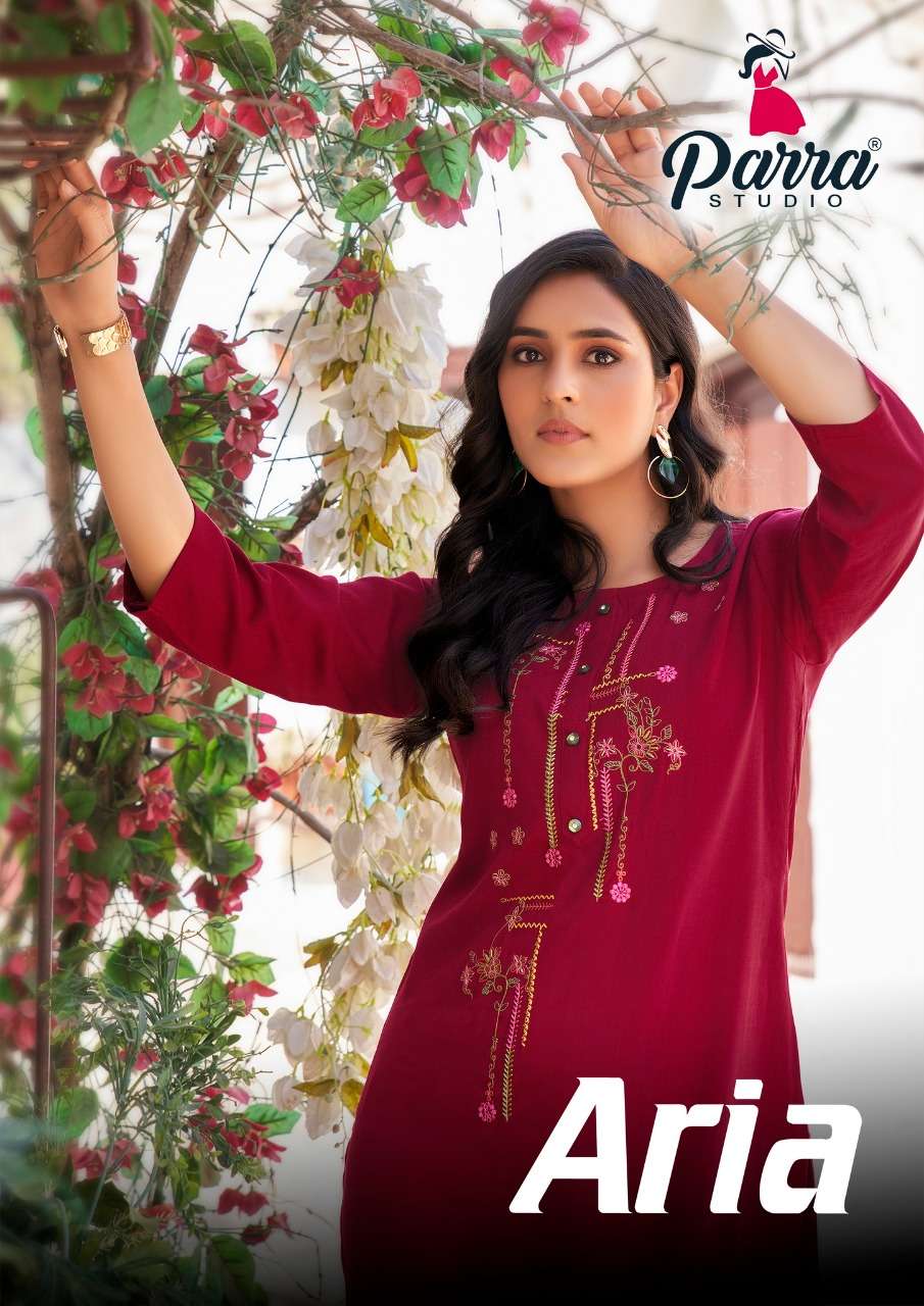 ARIA BY PARRA STUDIO 101 TO 106 SERIES DESIGNER COTTON KURTIS