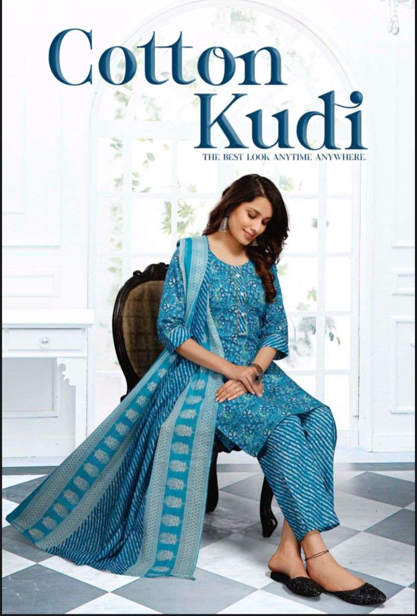 COTTON KUDI BY ASLIWHOLESALE 101 TO 106 SERIES DESIGNER COTTON DRESSES