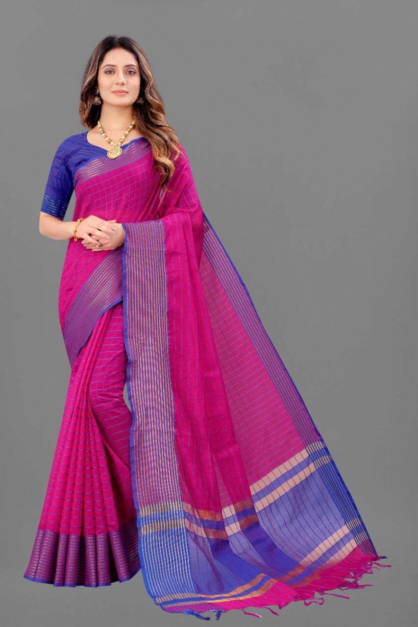 DW-4107 BY ASLIWHOLESALE DESIGNER COTTON SAREES