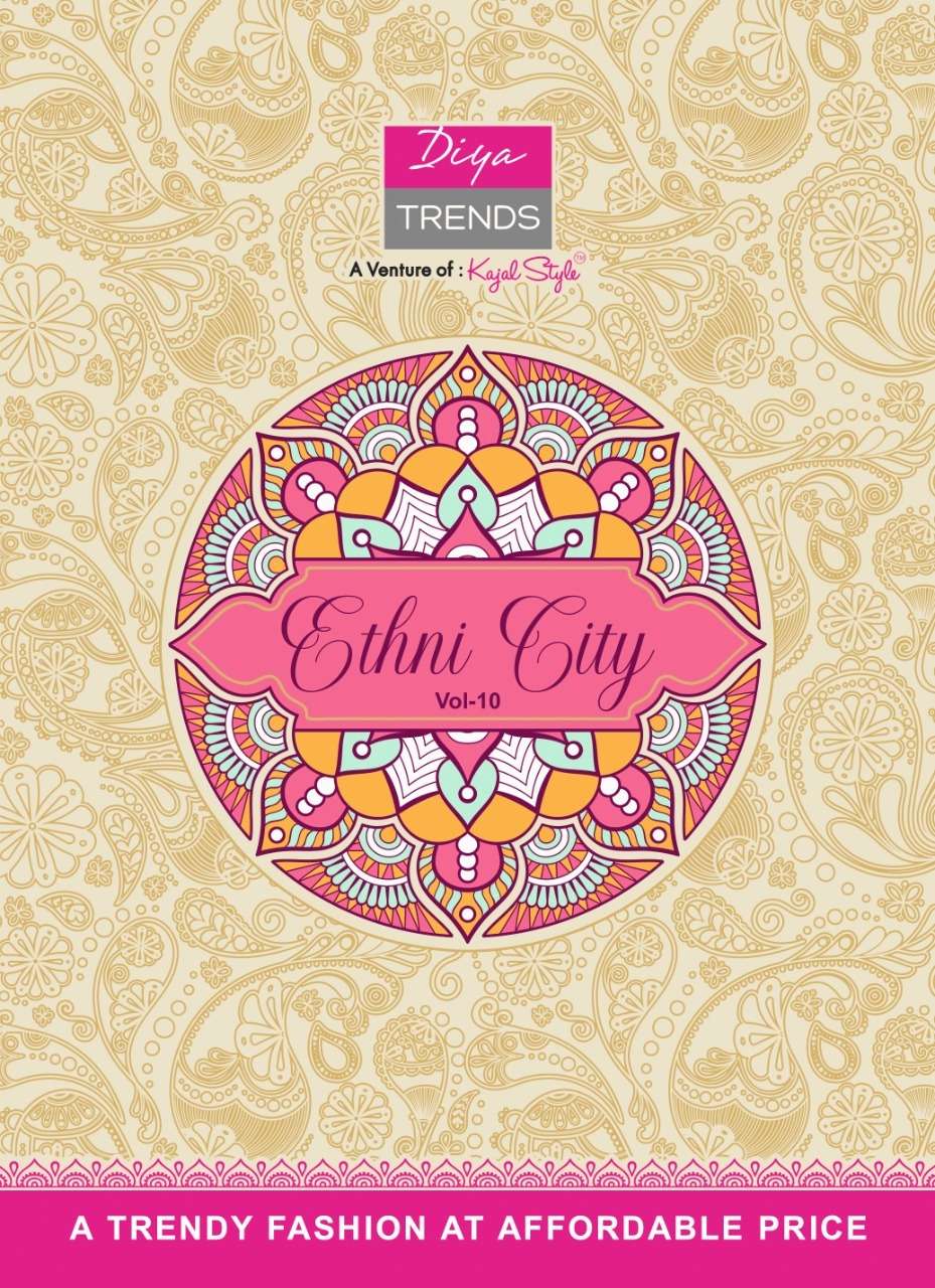 ETHNICITY VOL-10 BY DIYA TRENDZ 10001 TO 10012 SERIES DESIGNER RAYON KURTIS