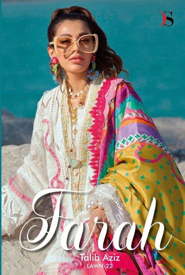 FARAH TALIB AZIZ LAWN VOL-22 BY DEEPSY SUITS 1451 TO 1456 SERIES COTTON DRESSES