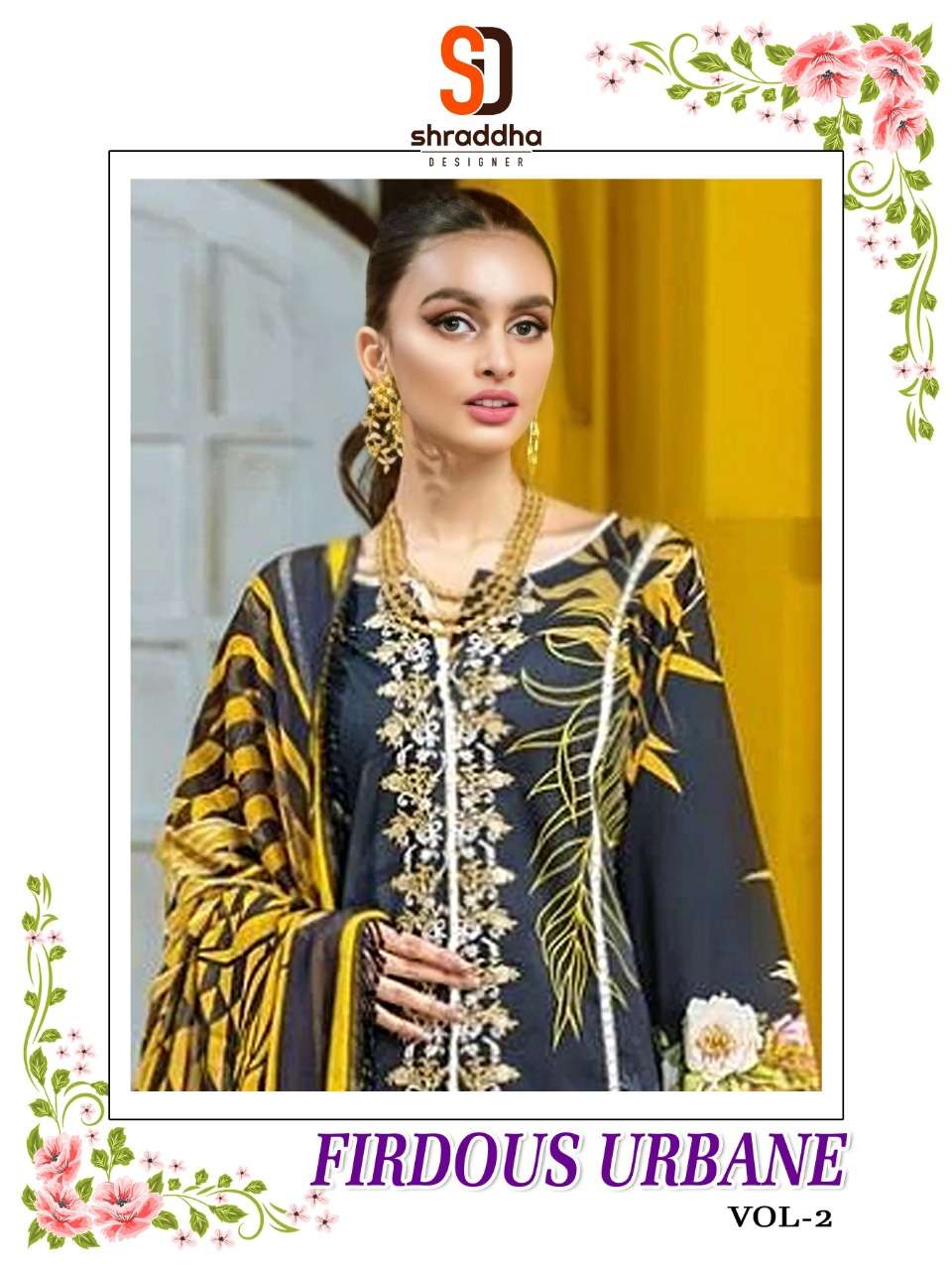 FIRDOUS URBANE VOL-2 BY SHRADDHA DESIGNER 2001 TO 2006 SERIES LAWN COTTON DRESSES