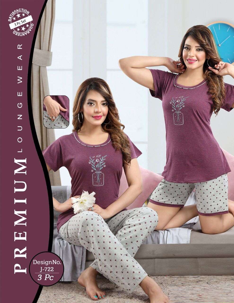 GRISHM VOL-1 BY LAKHANI COTTONS DESIGNER HOSIERY TOP WITH PANTS