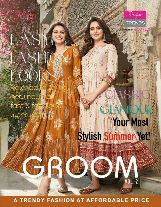 GROOM VOL-2 BY DIYA TRENDZ 2001 TO 2008 SERIES DESIGNER RAYON GOWNS