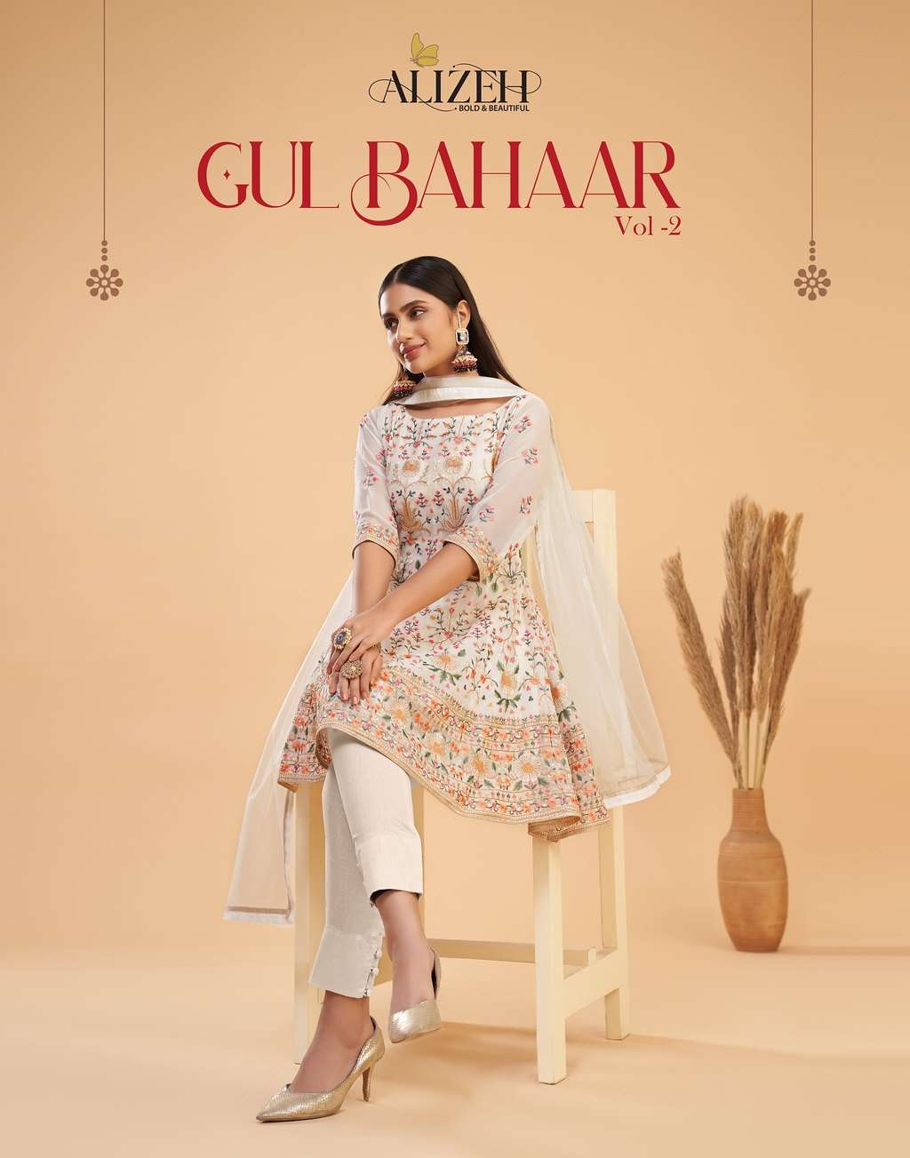 GUL BAHAAR VOL-2 BY ALIZEH 3010 TO 3013 SERIES PURE GEORGETTE DRESSES