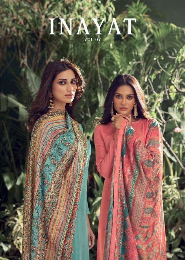 INAYAT VOL-7 BY KARMA TRENDZ 4068 TO 4074 SERIES PURE MUSLIN DRESSES