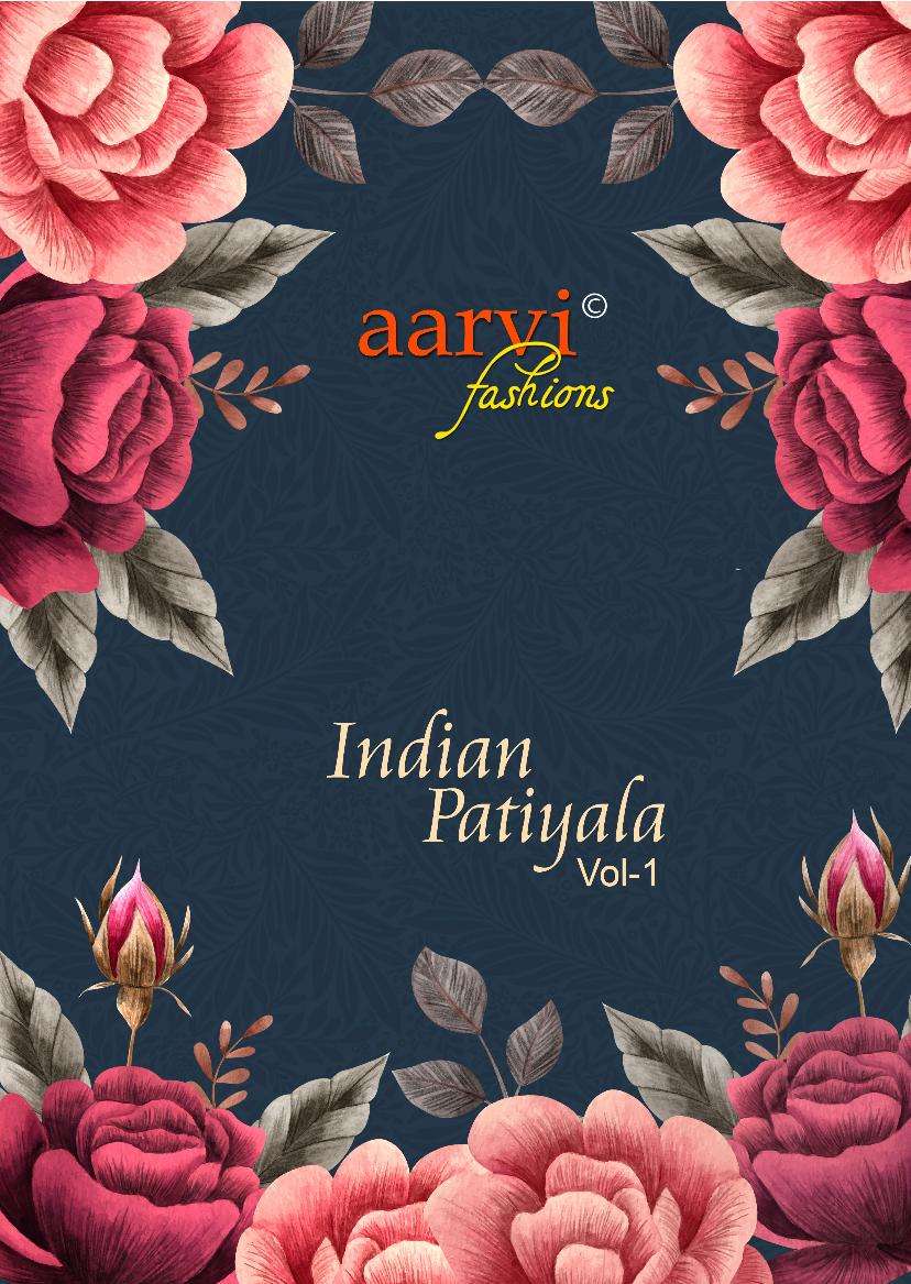 INDIAN PATIYALA VOL-1 BY AARVI FASHIONS 4961 TO 4972 SERIES COTTON DRESSES