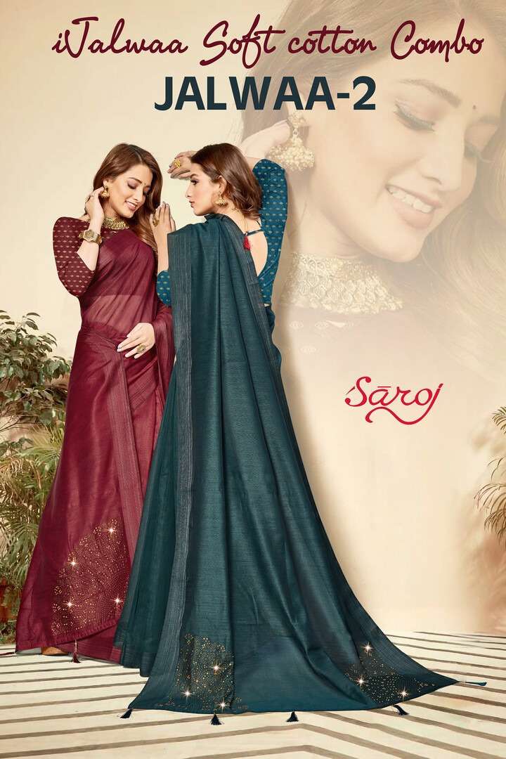 JALWA VOL-2 BY SAROJ 6401 TO 6406 SERIES DESIGNER COTTON SAREES