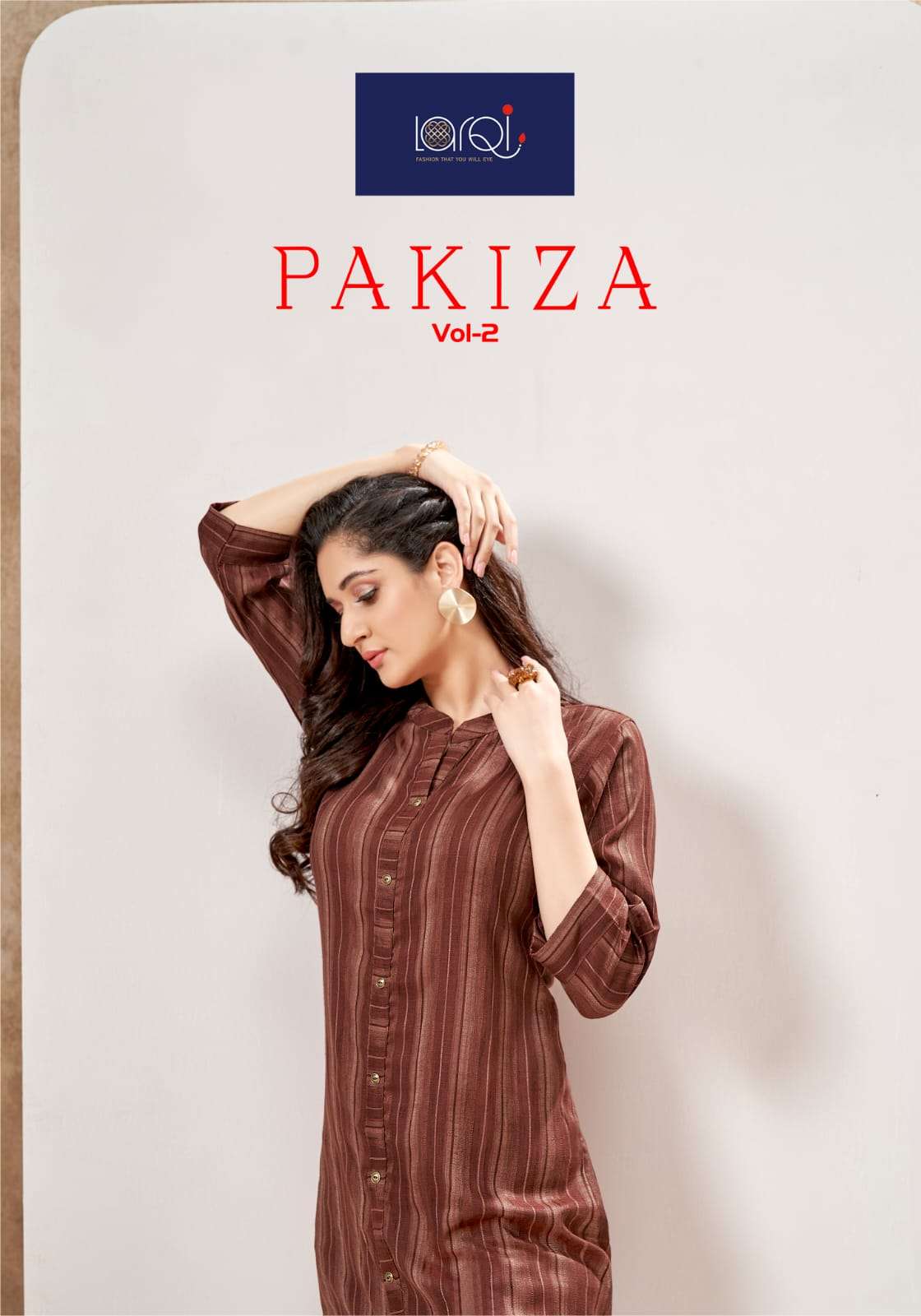 LARQI PAKIZA VOL-2 BY SURYAJYOTI 2001 TO 2008 SERIES DESIGNER RAYON KURTIS 