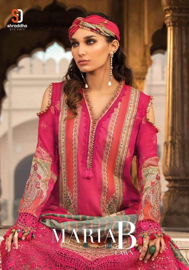 MARIA B LAWN VOL-3 BY SHRADDHA DESIGNER 3001 TO 3006 SERIES LAWN COTTON DRESSES