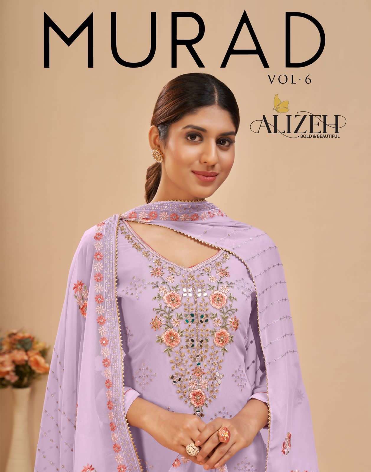 MURAD VOL-6 BY ALIZEH 2039 TO 2043 SERIES PURE GEORGETTE DRESSES