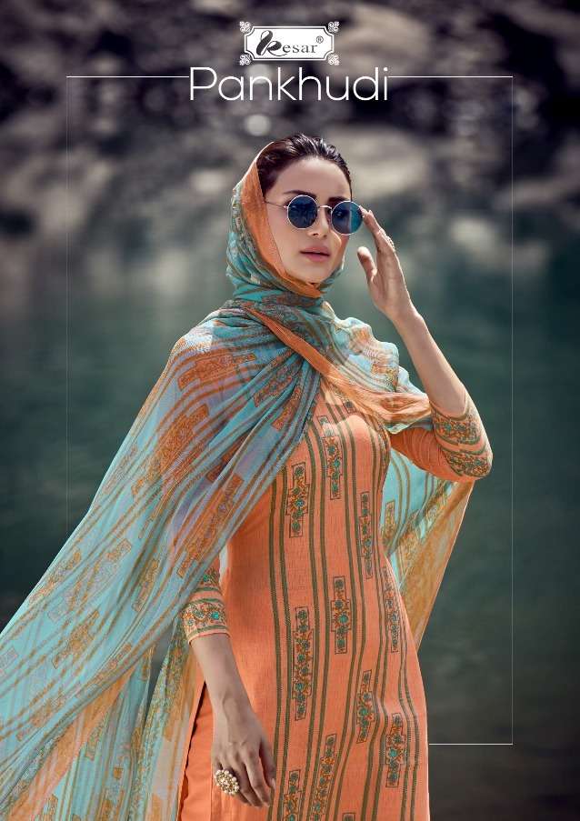 PANKHUDI BY KESAR 124001 TO 124008 SERIES DESIGNER LAWN DRESSES