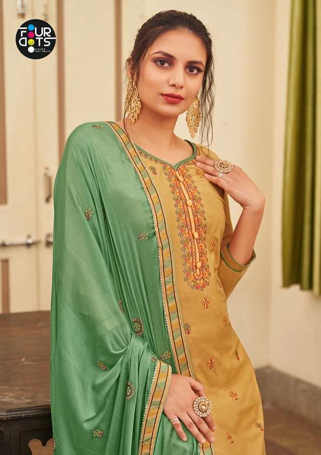 PANKTI BY FOUR DOTS 831 TO 834 SERIES DESIGNER MUSLIN DRESSES