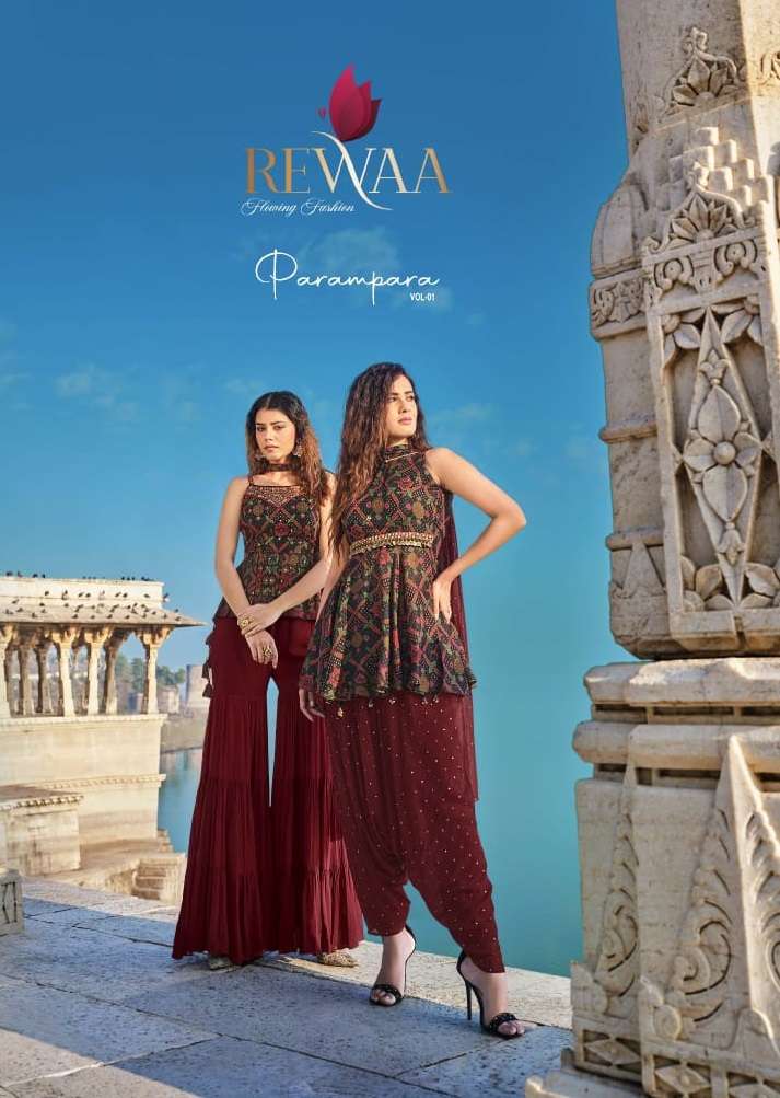 PARAMPARA VOL-1 BY REWAA HEAVY DESIGNER STYLISH STITCHED DRESSES