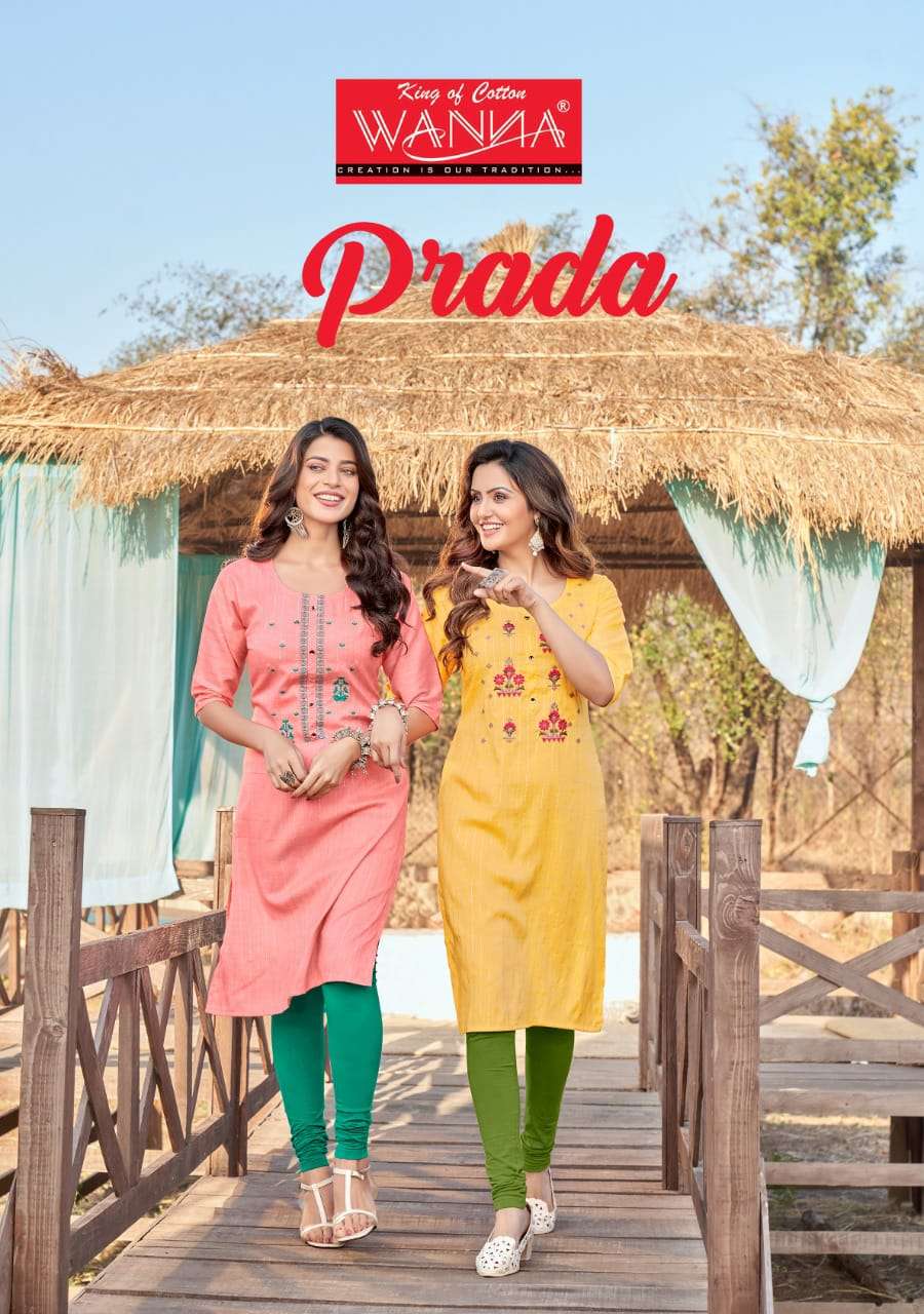 PRADA BY WANNA LOOKS 1001 TO 1007 SERIES EMBROIDERED KURTIS