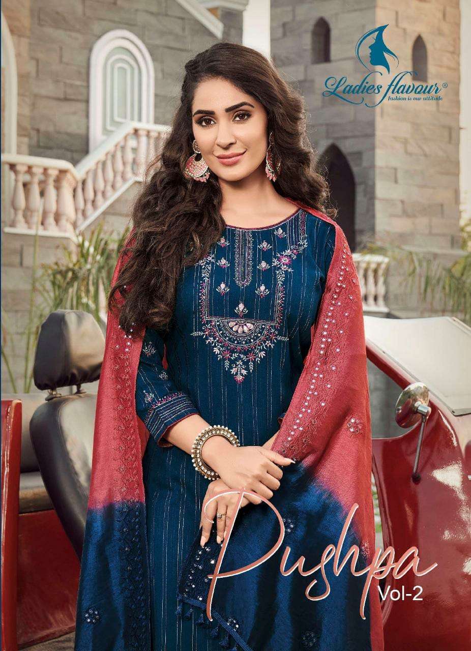 PUSHPA VOL-2 BY LADIES FLAVOUR 2001 TO 2006 SERIES DESIGNER RAYON VISCOSE DRESSES