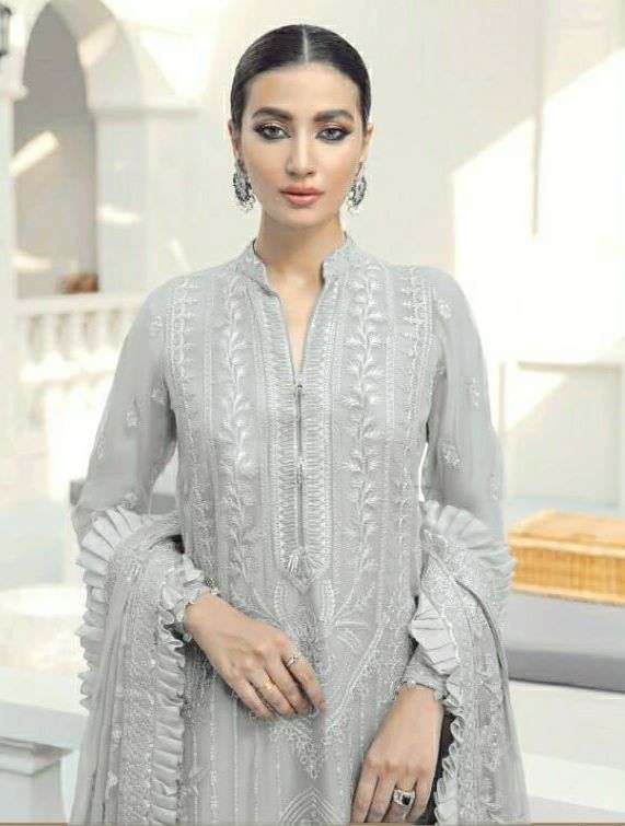 RAMSHA R-444 HIT DESIGN BY RAMSHA DESIGNER GEORGETTE PAKISTANI DRESSES