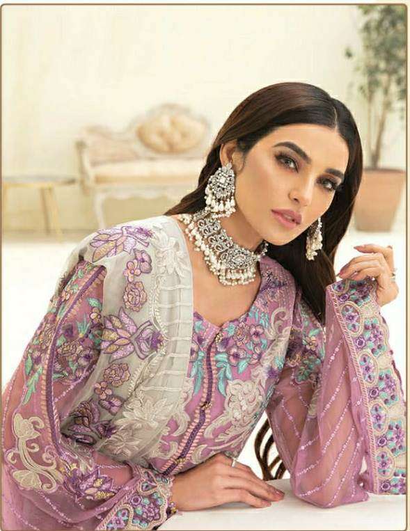 RAMSHA R-464 HIT DESIGN BY RAMSHA DESIGNER GEORGETTE PAKISTANI DRESSES