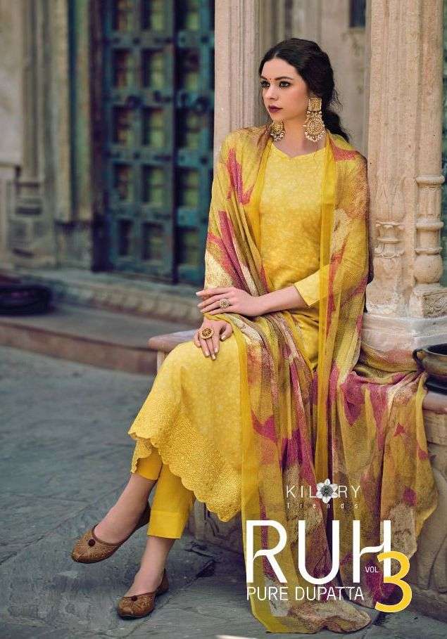 RUH VOL-3 BY KILORY TRENDZ 351 TO 358 SERIES DESIGNER COTTON DRESSES