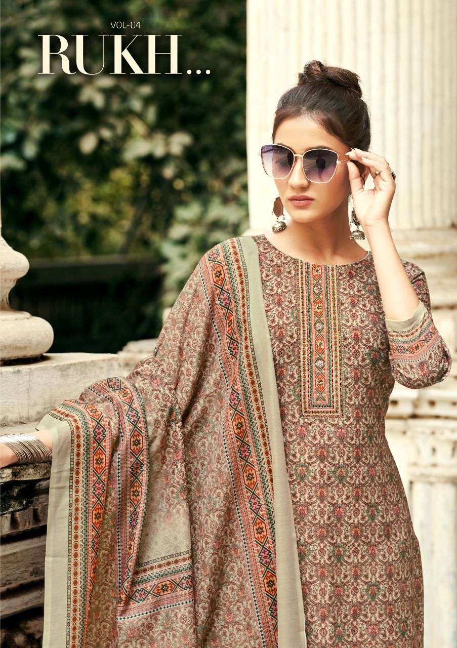 RUKH VOL-4 BY SARGAM PRINTS 284-001 TO 284-008 SERIES LAWN PRINTED DREESES