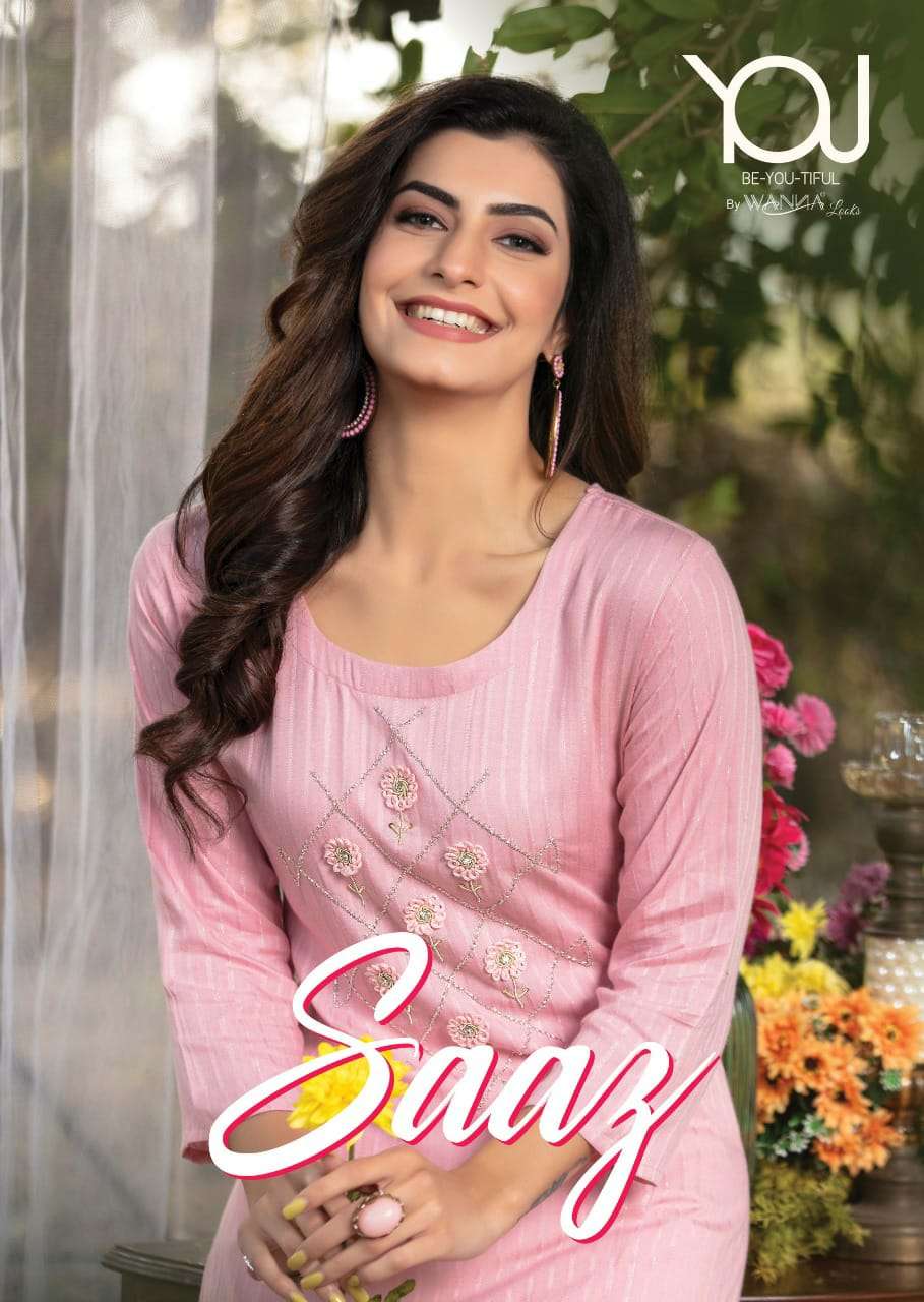 SAAZ BY YOU 101 TO 105 SERIES DESIGNER FANCY KURTIS WITH PANTS